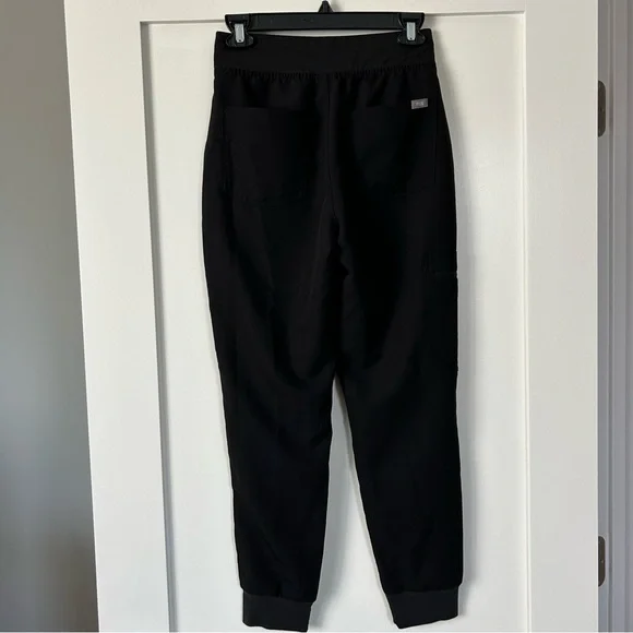 Figs High Waisted Zamora Jogger Scrub Pants Black Size Extra Small Petite - Picture 4 of 12